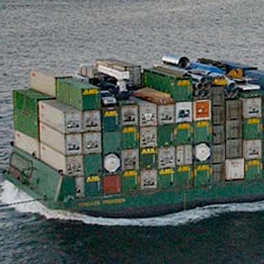 Container Ship or Barge Lashing Design