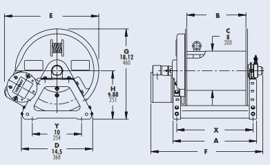 F4000 Fire Fighting Hose Reel Drawing