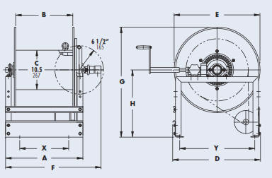 Fire Fighting Hose Reel SF Series Drawing