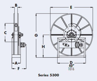 hose reel series 5300 drawing