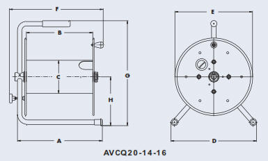 avcq portable cable storage reel with removable spool