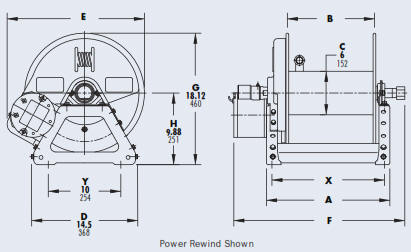 Series 1800 Industrial Hose Reel Drawing