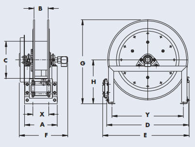 Industrial Hose Reel 800 Drawing