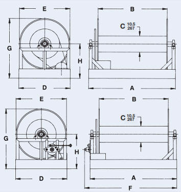 Fire Fighting Hose Reel LD Series Drawing