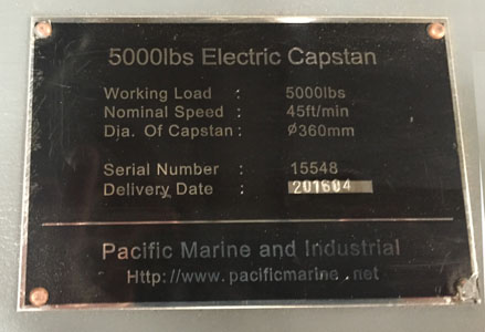 Marine Pneumatic Capstan