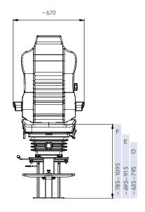 Nautic Pro Star  Pedestal Mounted Marine Chair