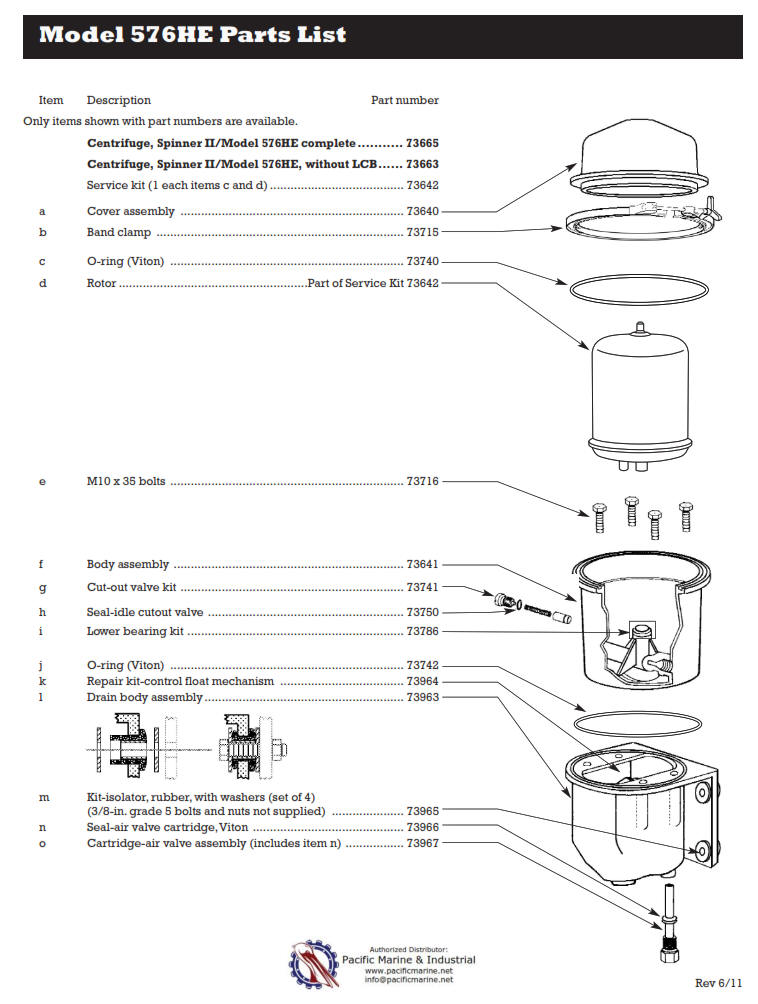 576HE Spinner 2 Oil Filter - Spinner ii Oil Centrifuge