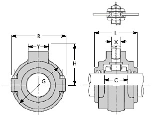 Hangers Split Roller Bearings