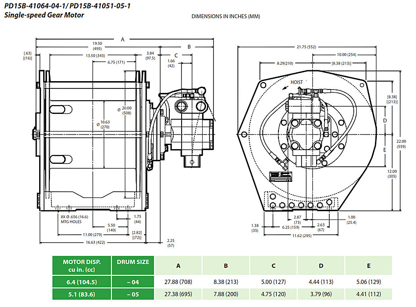 Braden Winch PD15 Series