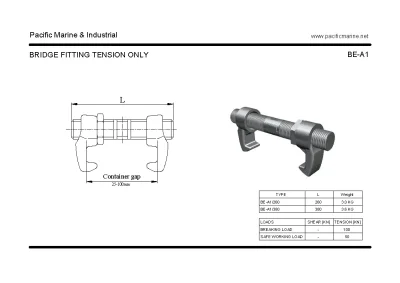 Bridge Fitting for Tension Only Side to Side ISO Shipping Containers