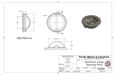 Aluminum Tie Down Point P40SS