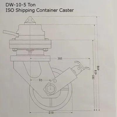 Shipping Container Casters Shipping Container Dolly Wheel 5 Ton