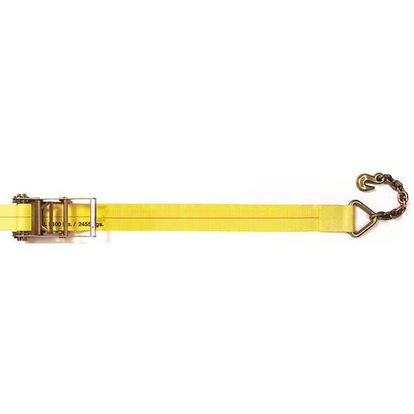 4 Inch Heavy Duty Ratchet Strap with Chain Anchor - Pacific Marine ...