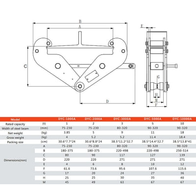 Beam Clamp Drawing and Specs