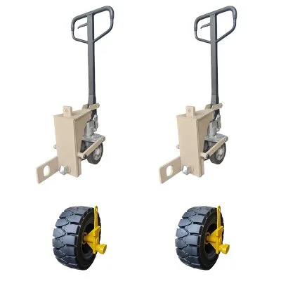 Shipping Container Jack and Wheel Set