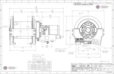 Drawing of Hydraulic Winch Hoist Model BG4B-0513901Hby Arrowhead PACCAR Braden